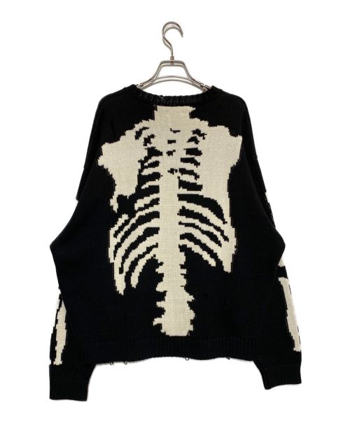 KAPITAL（キャピタル）KAPITAL (キャピタル) 5G 綿ニット BONEクルーセーター ブラック サイズ:3の古着・服飾アイテム