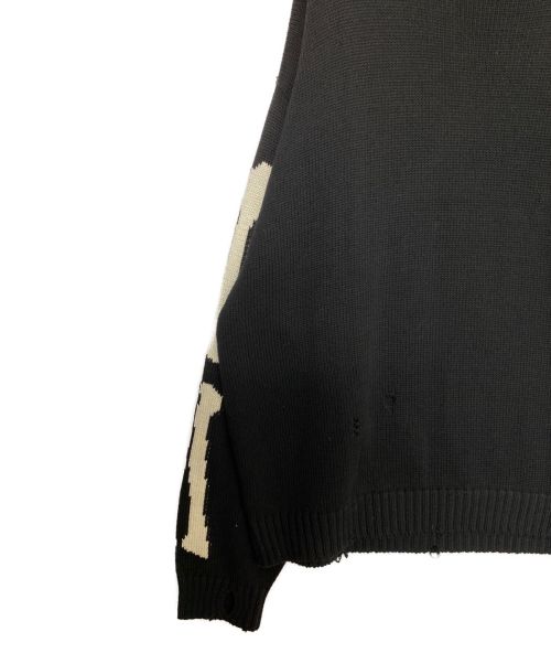 KAPITAL（キャピタル）KAPITAL (キャピタル) 5G 綿ニット BONEクルーセーター ブラック サイズ:3の古着・服飾アイテム