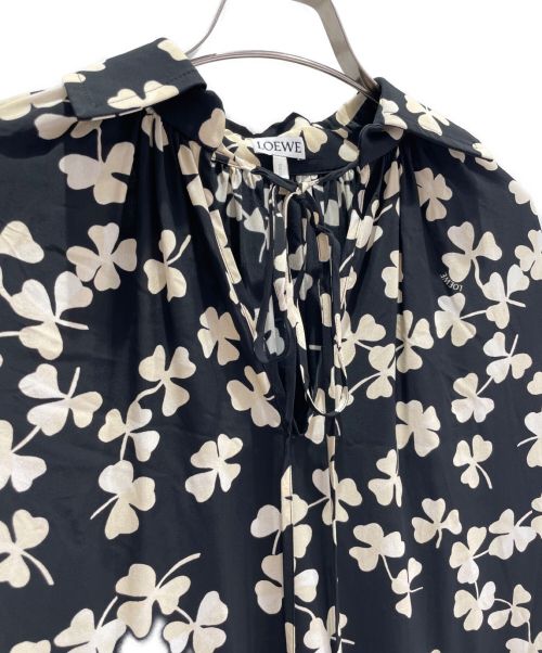 LOEWE（ロエベ）LOEWE (ロエベ) シャムロックプリントショートドレス ブラック サイズ:34の古着・服飾アイテム