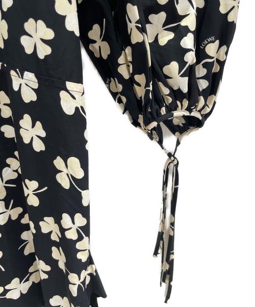 LOEWE（ロエベ）LOEWE (ロエベ) シャムロックプリントショートドレス ブラック サイズ:34の古着・服飾アイテム