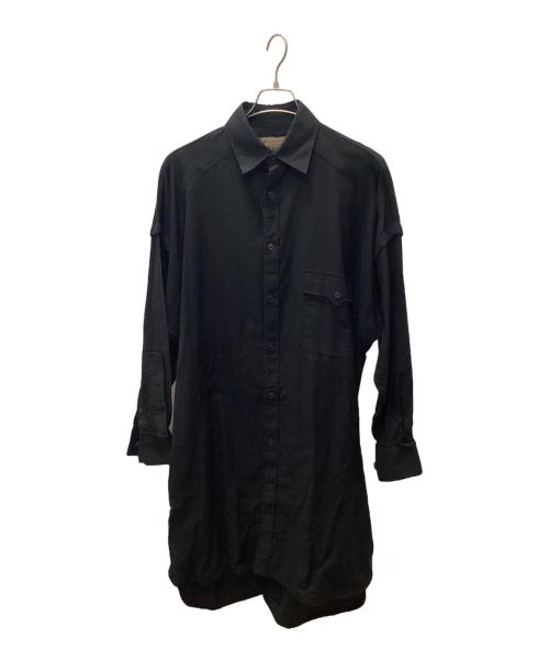 Y's BANG ON!（ワイズバングオン！）Y's BANG ON! (ワイズバングオン！) 20SS リバーシブルロングシャツ ブラック サイズ:2（FREE）の古着・服飾アイテム