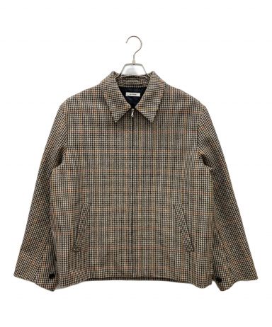 INTERIM ウールギャバジンハリントンジャケット INTÉRIM/インテリム】PURE BLACK WOOL HARRINGTON JACKET - BLACK