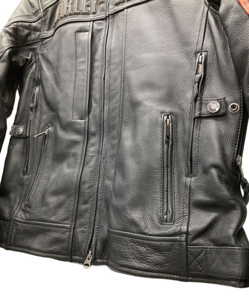 HARLEY-DAVIDSON（ハーレーダビッドソン）HARLEY-DAVIDSON (ハーレーダビッドソン) System(TM)レザージャケット ブラック サイズ:SIZE Mの古着・服飾アイテム