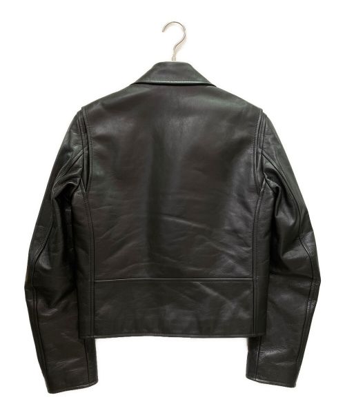 BOTTEGA VENETA（ボッテガベネタ）BOTTEGA VENETA (ボッテガベネタ) カーフレザーダブルライダースジャケット ブラック サイズ:44の古着・服飾アイテム