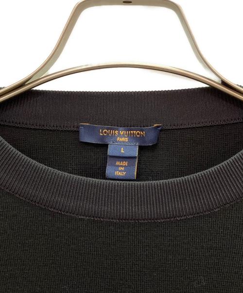 LOUIS VUITTON（ルイ ヴィトン）LOUIS VUITTON (ルイ ヴィトン) カラーブロックニットワンピース ブラック×レッド サイズ:Lの古着・服飾アイテム