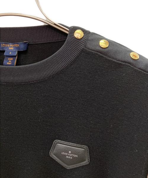 LOUIS VUITTON（ルイ ヴィトン）LOUIS VUITTON (ルイ ヴィトン) カラーブロックニットワンピース ブラック×レッド サイズ:Lの古着・服飾アイテム