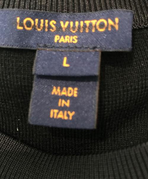 LOUIS VUITTON（ルイ ヴィトン）LOUIS VUITTON (ルイ ヴィトン) カラーブロックニットワンピース ブラック×レッド サイズ:Lの古着・服飾アイテム