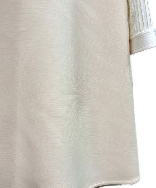 LOUIS VUITTON（ルイ ヴィトン）LOUIS VUITTON (ルイ ヴィトン) Lace And Pleat A-Line Dress ホワイト サイズ:38の古着・服飾アイテム