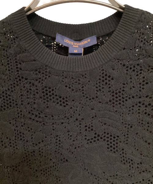 LOUIS VUITTON（ルイ ヴィトン）LOUIS VUITTON (ルイ ヴィトン) フローラルレースニット ブラック サイズ:Mの古着・服飾アイテム