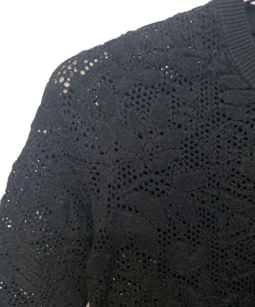 LOUIS VUITTON（ルイ ヴィトン）LOUIS VUITTON (ルイ ヴィトン) フローラルレースニット ブラック サイズ:Mの古着・服飾アイテム