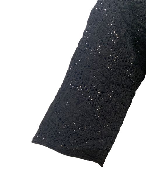 LOUIS VUITTON（ルイ ヴィトン）LOUIS VUITTON (ルイ ヴィトン) フローラルレースニット ブラック サイズ:Mの古着・服飾アイテム