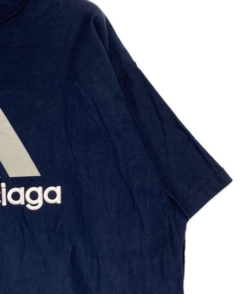adidas（アディダス）adidas (アディダス) BALENCIAGA (バレンシアガ) オーバーサイズTシャツ ネイビー サイズ:2の古着・服飾アイテム