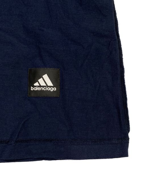 adidas（アディダス）adidas (アディダス) BALENCIAGA (バレンシアガ) オーバーサイズTシャツ ネイビー サイズ:2の古着・服飾アイテム
