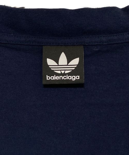 adidas（アディダス）adidas (アディダス) BALENCIAGA (バレンシアガ) オーバーサイズTシャツ ネイビー サイズ:2の古着・服飾アイテム