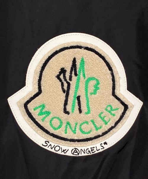 MONCLER（モンクレール）MONCLER (モンクレール) Palm Angels (パーム エンジェルス) ロゴプリントコーチブルゾン ブラック サイズ:1の古着・服飾アイテム