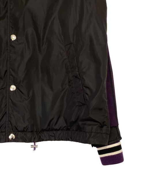 MONCLER（モンクレール）MONCLER (モンクレール) Palm Angels (パーム エンジェルス) ロゴプリントコーチブルゾン ブラック サイズ:1の古着・服飾アイテム