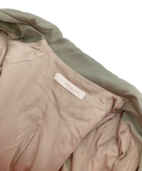 seya.（セヤ）seya. (セヤ) パテッドシルクコート グレー サイズ:‐の古着・服飾アイテム