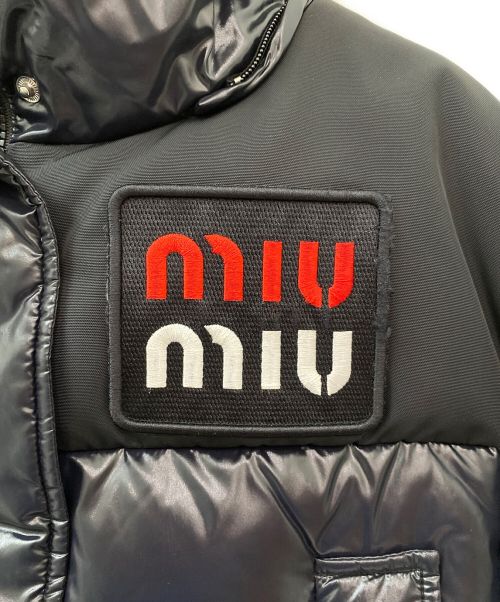 MIU MIU（ミュウミュウ）MIU MIU (ミュウミュウ) パファークロップドダウンジャケット ブラック サイズ:36の古着・服飾アイテム