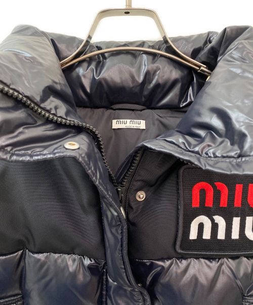 MIU MIU（ミュウミュウ）MIU MIU (ミュウミュウ) パファークロップドダウンジャケット ブラック サイズ:36の古着・服飾アイテム