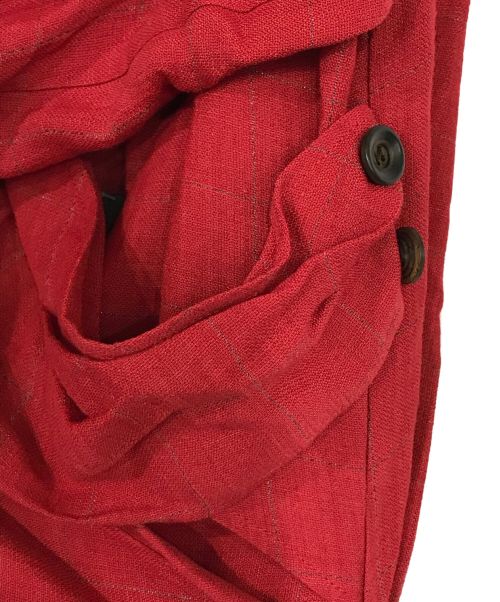 muller of yoshiokubo（ミュラーオブヨシオクボ）muller of yoshiokubo (ミュラーオブヨシオクボ) ワンピース レッド サイズ:38の古着・服飾アイテム