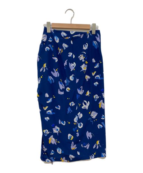 ALTUZARRA（アルチュザラ）ALTUZARRA (アルチュザラ) フラワープリントサイドスリットスカート ブルー サイズ:36の古着・服飾アイテム