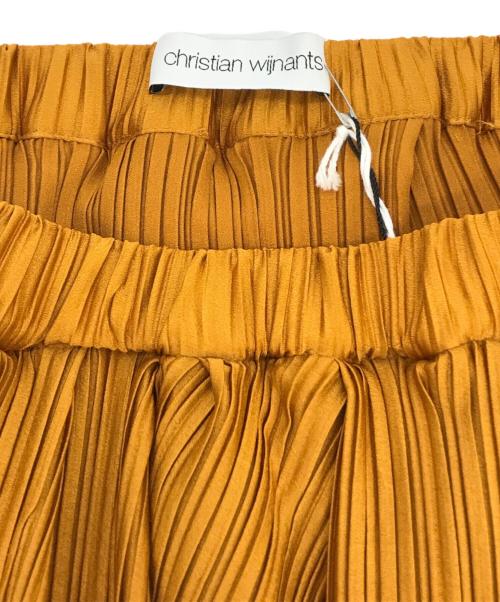christianwijnants（クリスチャンワイナンツ）christianwijnants (クリスチャンワイナンツ) ティアードプリーツスカート エンジ サイズ:SIZE 36の古着・服飾アイテム