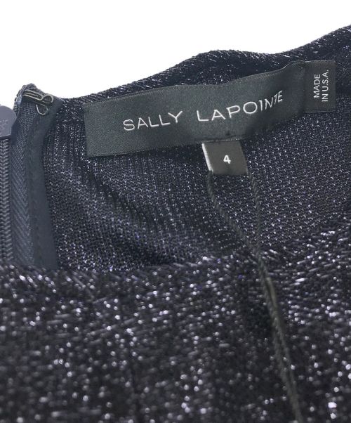 SALLY LAPOINTE（サリー・ラポイント）SALLY LAPOINTE (サリー・ラポイント) 半袖ニット ネイビー サイズ:4 未使用品の古着・服飾アイテム