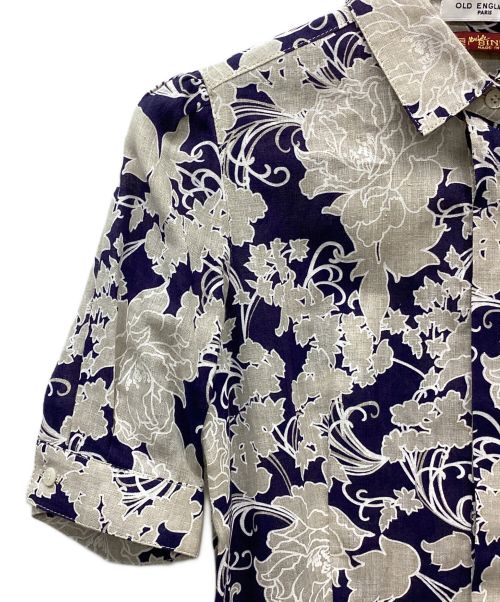 OLD ENGLAND（オールドイングランド）OLD ENGLAND (オールドイングランド) リネンシャツワンピース ネイビー サイズ:36の古着・服飾アイテム