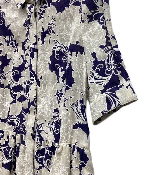 OLD ENGLAND（オールドイングランド）OLD ENGLAND (オールドイングランド) リネンシャツワンピース ネイビー サイズ:36の古着・服飾アイテム