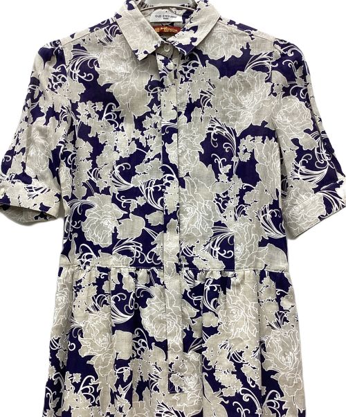 OLD ENGLAND（オールドイングランド）OLD ENGLAND (オールドイングランド) リネンシャツワンピース ネイビー サイズ:36の古着・服飾アイテム
