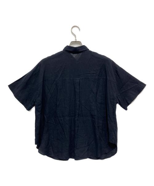 MACKINTOSH LONDON（マッキントッシュ ロンドン）MACKINTOSH LONDON (マッキントッシュ ロンドン) コンパクトブロード麻フロントタックシャツ ブラック サイズ:38の古着・服飾アイテム