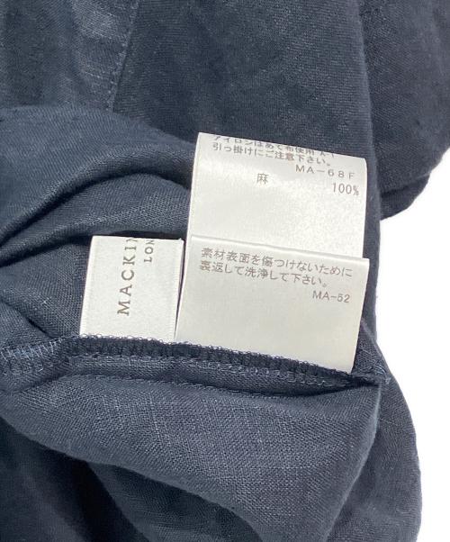 MACKINTOSH LONDON（マッキントッシュ ロンドン）MACKINTOSH LONDON (マッキントッシュ ロンドン) コンパクトブロード麻フロントタックシャツ ブラック サイズ:38の古着・服飾アイテム