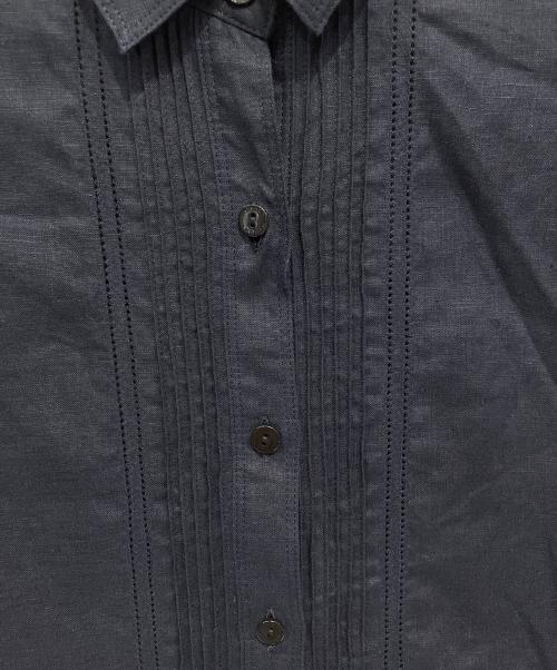 MACKINTOSH LONDON（マッキントッシュ ロンドン）MACKINTOSH LONDON (マッキントッシュ ロンドン) コンパクトブロード麻フロントタックシャツ ブラック サイズ:38の古着・服飾アイテム