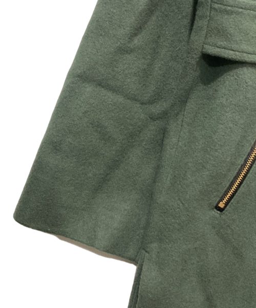 CULLNI（クルニ）CULLNI (クルニ) STUDIOUS (ステュディオス) 別注ライダースタイロッケンコート グリーン サイズ:2の古着・服飾アイテム