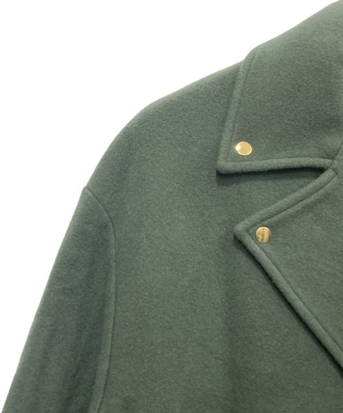 CULLNI（クルニ）CULLNI (クルニ) STUDIOUS (ステュディオス) 別注ライダースタイロッケンコート グリーン サイズ:2の古着・服飾アイテム