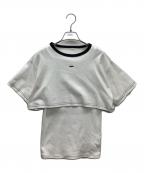 MAISON SPECIALメゾンスペシャル）の古着「レイヤードショートTシャツ」｜ホワイト
