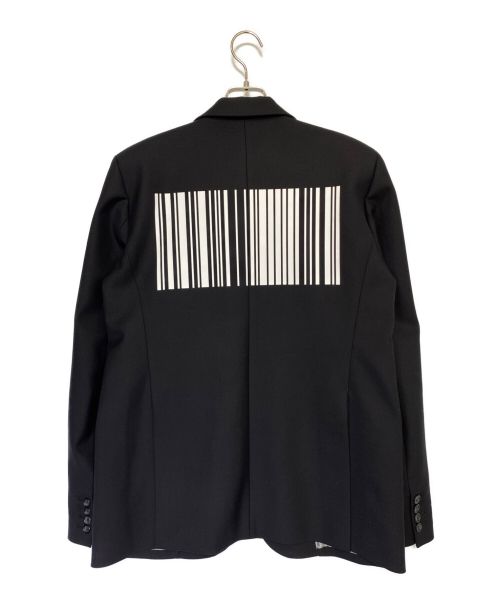 VTMNTS（ブイティーエムエヌティーエス）VTMNTS (ブイティーエムエヌティーエス) BARCODE TAILORED JACKET ブラック サイズ:Sの古着・服飾アイテム