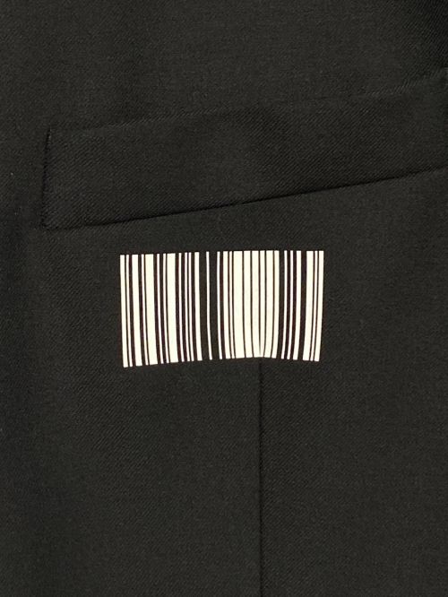 VTMNTS（ブイティーエムエヌティーエス）VTMNTS (ブイティーエムエヌティーエス) BARCODE TAILORED JACKET ブラック サイズ:Sの古着・服飾アイテム