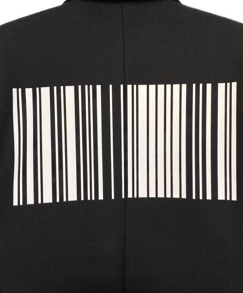 VTMNTS（ブイティーエムエヌティーエス）VTMNTS (ブイティーエムエヌティーエス) BARCODE TAILORED JACKET ブラック サイズ:Sの古着・服飾アイテム