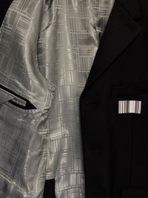 VTMNTS（ブイティーエムエヌティーエス）VTMNTS (ブイティーエムエヌティーエス) BARCODE TAILORED JACKET ブラック サイズ:Sの古着・服飾アイテム