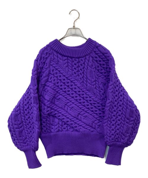 DOUBLE STANDARD CLOTHING（ダブルスタンダードクロージング）DOUBLE STANDARD CLOTHING (ダブルスタンダードクロージング) ハイストレッチショートニット パープル サイズ:Fの古着・服飾アイテム