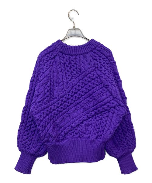 DOUBLE STANDARD CLOTHING（ダブルスタンダードクロージング）DOUBLE STANDARD CLOTHING (ダブルスタンダードクロージング) ハイストレッチショートニット パープル サイズ:Fの古着・服飾アイテム