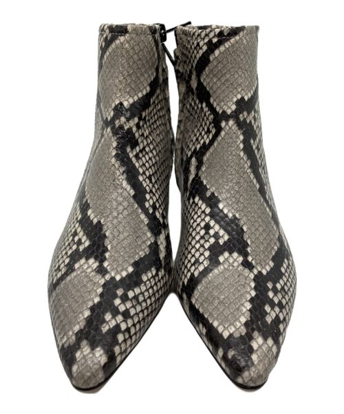 PELLICO（ペリーコ）PELLICO (ペリーコ) パイソン柄ポインテッドショートブーツ グレー×ブラック サイズ:36の古着・服飾アイテム
