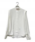 K.T KIYOKO TAKASEケーティー キヨコタカセ）の古着「マットサテンデザインハイネックブラウス」｜ホワイト