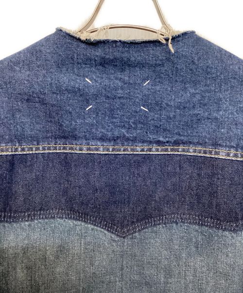 Maison Margiela（メゾンマルジェラ）Maison Margiela (メゾンマルジェラ) 再構築デニムジャケット インディゴ サイズ:54の古着・服飾アイテム