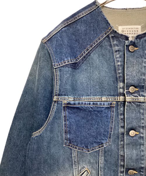 Maison Margiela（メゾンマルジェラ）Maison Margiela (メゾンマルジェラ) 再構築デニムジャケット インディゴ サイズ:54の古着・服飾アイテム