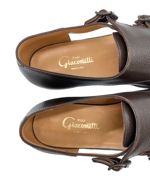 F.LLI Giacometti（フラテッリ ジャコメッティ）F.LLI Giacometti (フラテッリ ジャコメッティ) ダブル モンク サンダル ブラウン サイズ:43の古着・服飾アイテム