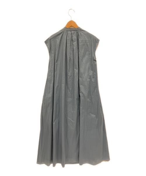 THREE DOTS（スリードッツ）THREE DOTS (スリードッツ) コットンローン タックドレス ブルー サイズ:XSの古着・服飾アイテム