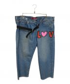 JUNYA WATANABE MAN×LEVI'Sジュンヤワタナベマン×リーバイス）の古着「23ss アジャスタープリントデニムパンツ」｜インディゴ