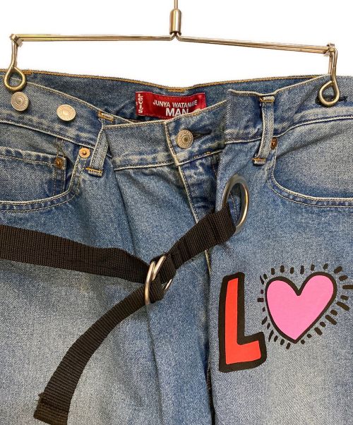 JUNYA WATANABE MAN（ジュンヤワタナベマン）JUNYA WATANABE MAN (ジュンヤワタナベマン) LEVI'S (リーバイス) 23ss アジャスタープリントデニムパンツ インディゴ サイズ:XS 未使用品の古着・服飾アイテム